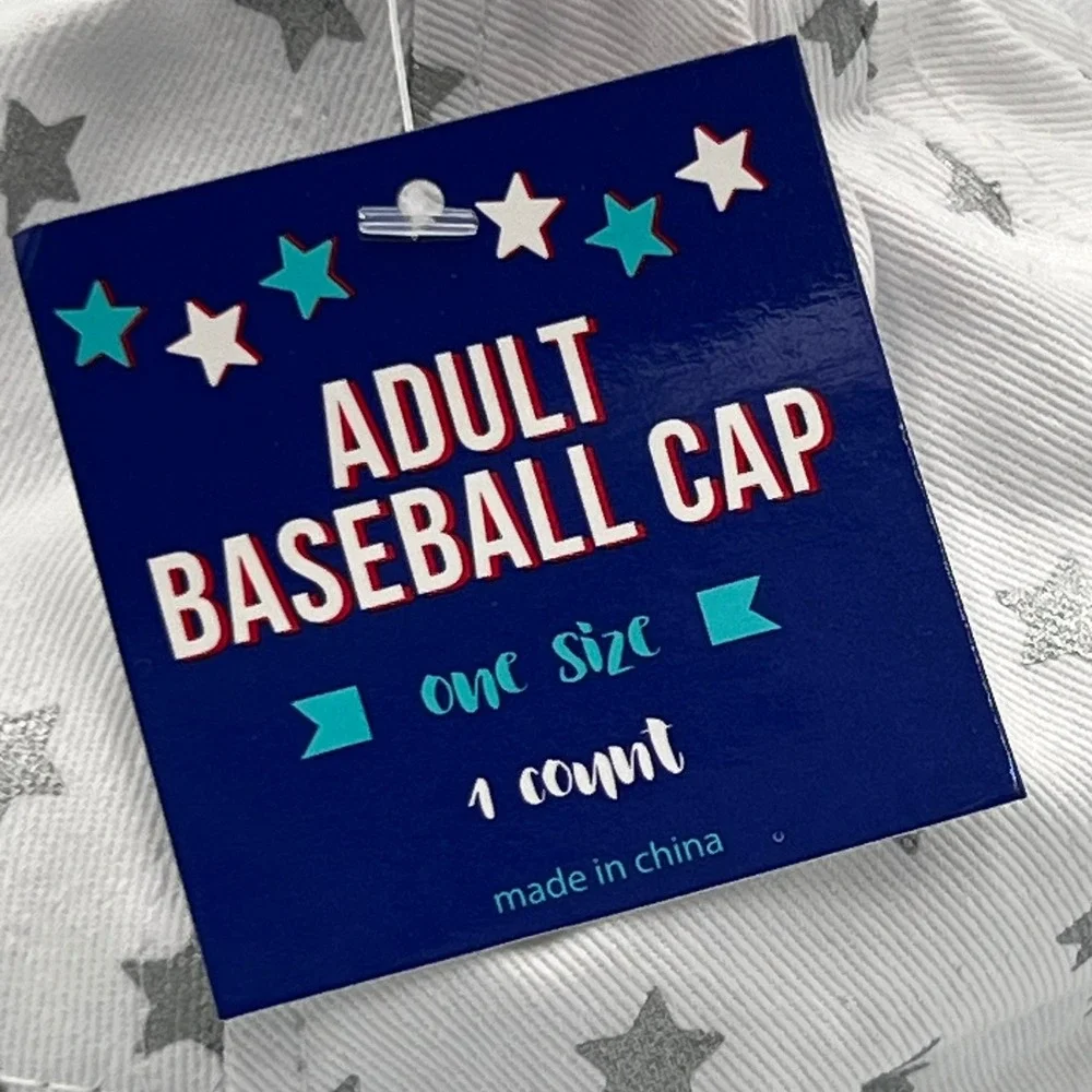 Gertex Baseball Cap Adult OS White Brand‎ New Star Print Snapback G-18C3B-4